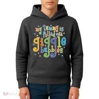 My Tummy Is Filled With Giggle Bubbles Kids Hoodie thumb 4