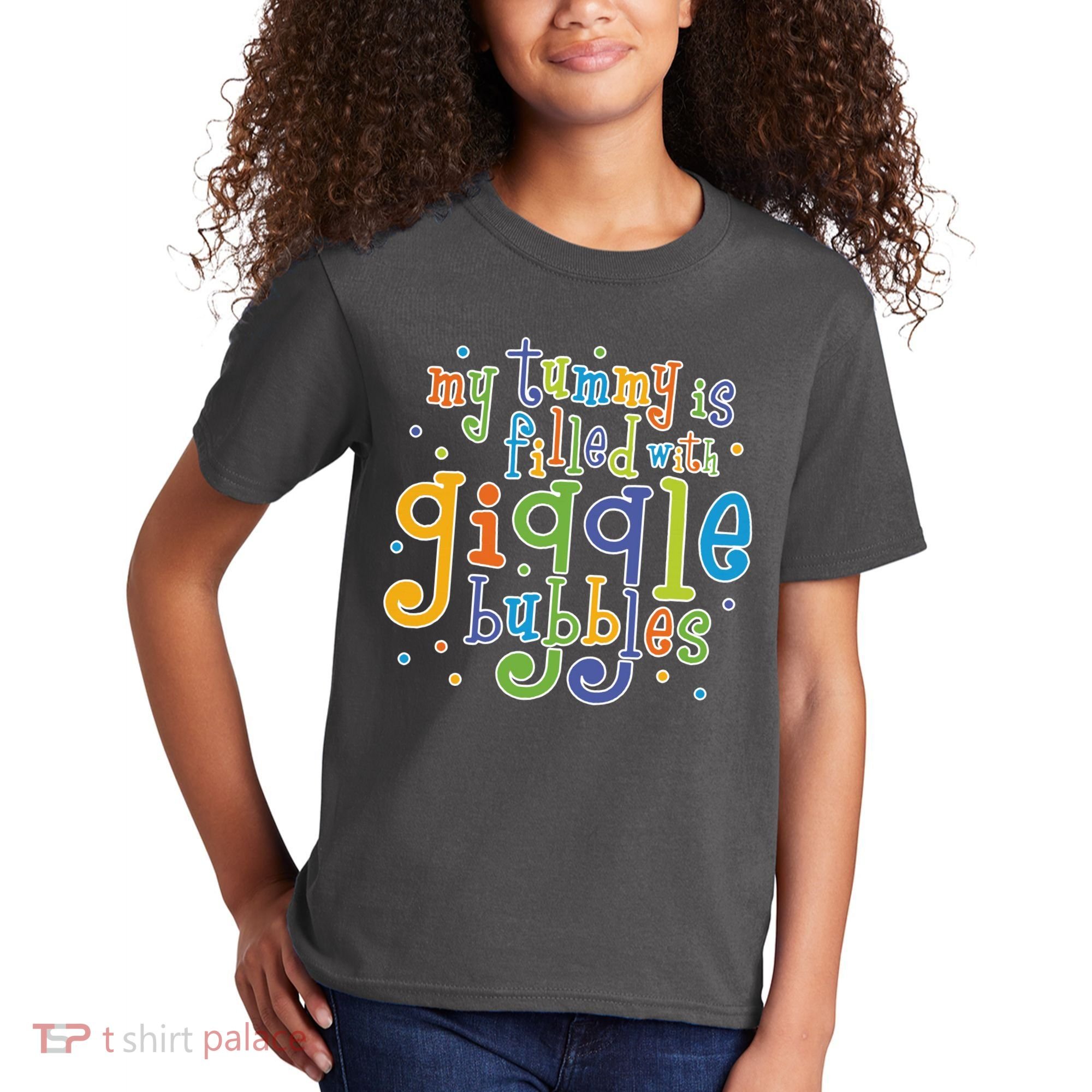 My Tummy Is Filled With Giggle Bubbles Kids T-Shirt