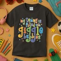 My Tummy Is Filled With Giggle Bubbles Kids T-Shirt thumb 3