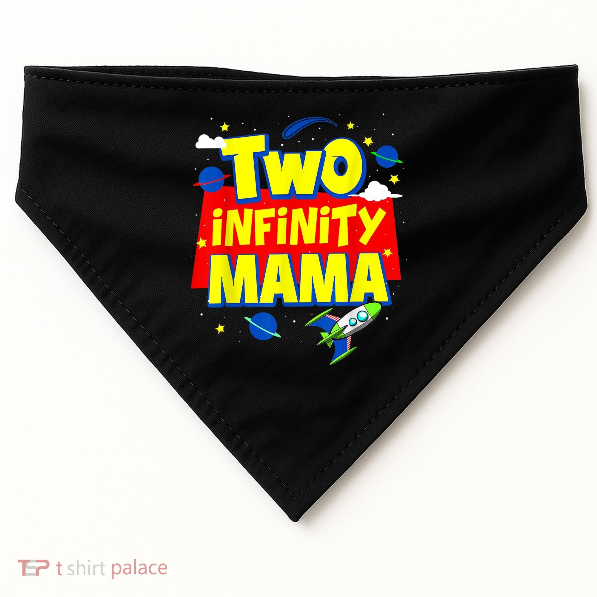 Mama Two Infinity And Beyond Birthday Decorations 2nd Bday USA-Made Doggie Bandana