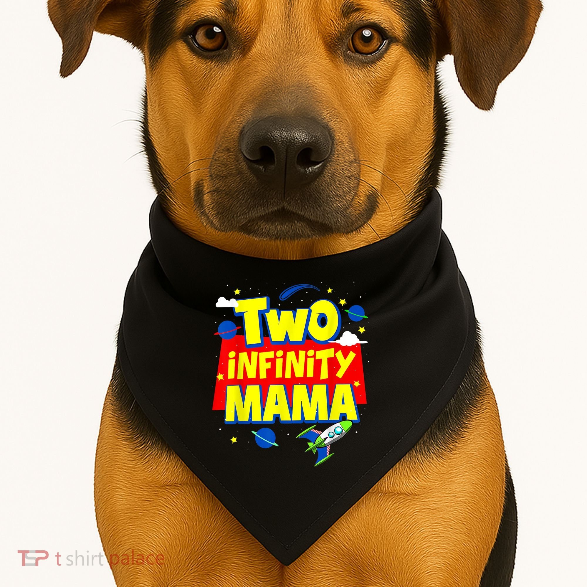 Mama Two Infinity And Beyond Birthday Decorations 2nd Bday USA-Made Doggie Bandana