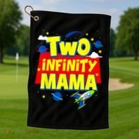 Mama Two Infinity And Beyond Birthday Decorations 2nd Bday Golf Towel thumb 1