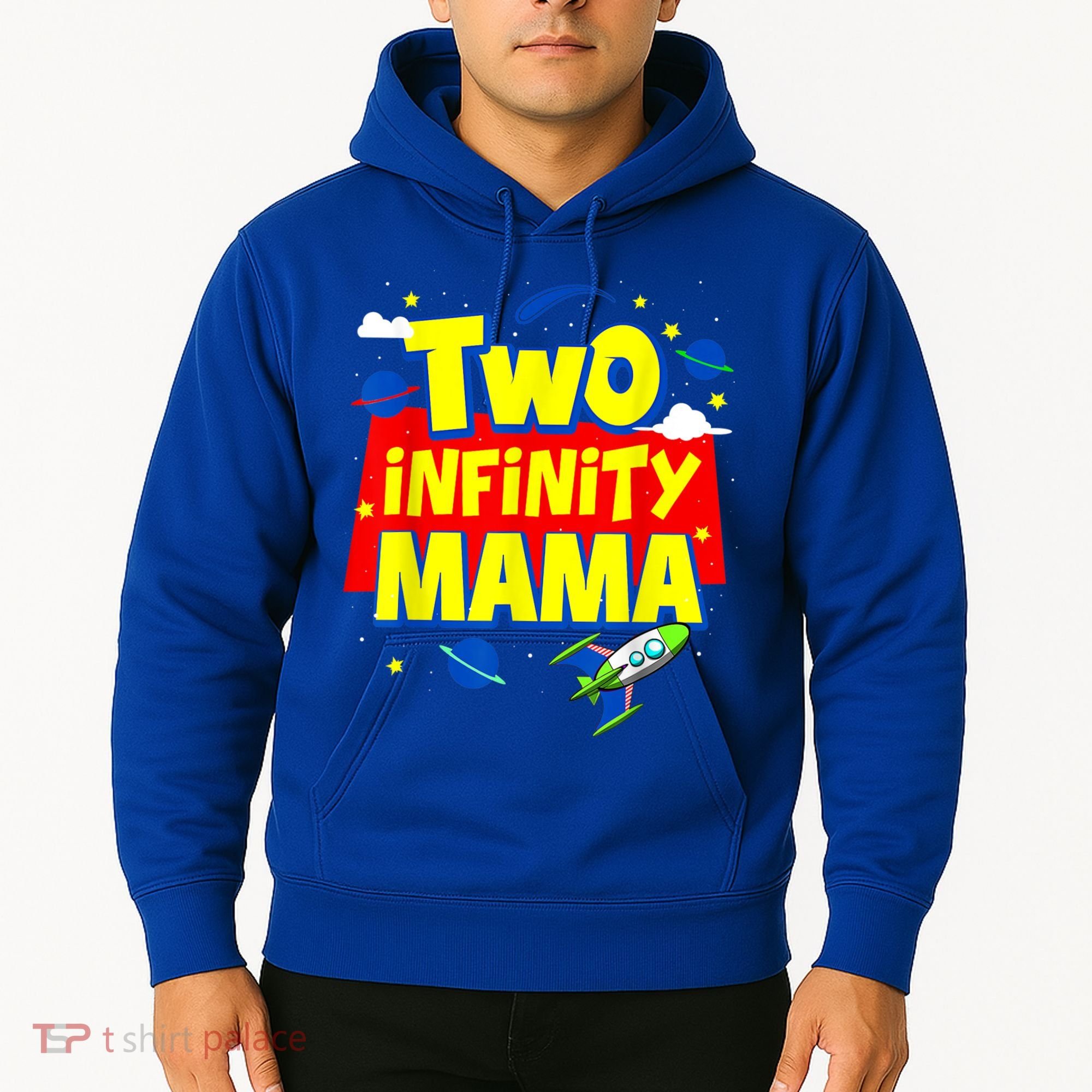 Mama Two Infinity And Beyond Birthday Decorations 2nd Bday Hoodie
