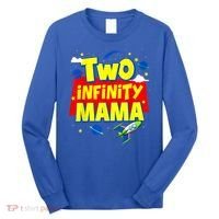 Mama Two Infinity And Beyond Birthday Decorations 2nd Bday Long Sleeve Shirt thumb 0