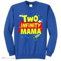 Mama Two Infinity And Beyond Birthday Decorations 2nd Bday Sweatshirt thumb 0