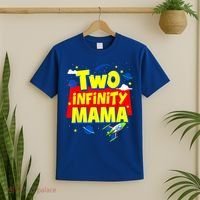Mama Two Infinity And Beyond Birthday Decorations 2nd Bday T-Shirt thumb 2