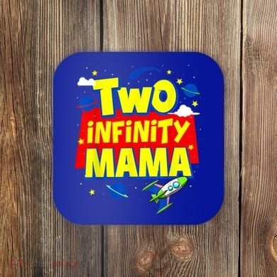 Mama Two Infinity And Beyond Birthday Decorations 2nd Bday Coaster