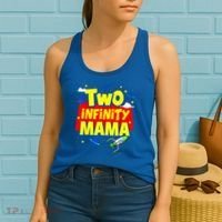 Mama Two Infinity And Beyond Birthday Decorations 2nd Bday Women's Tank Top thumb 2