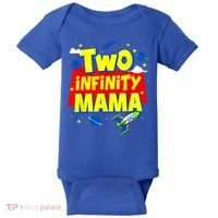 Mama Two Infinity And Beyond Birthday Decorations 2nd Bday Baby Bodysuit thumb 0
