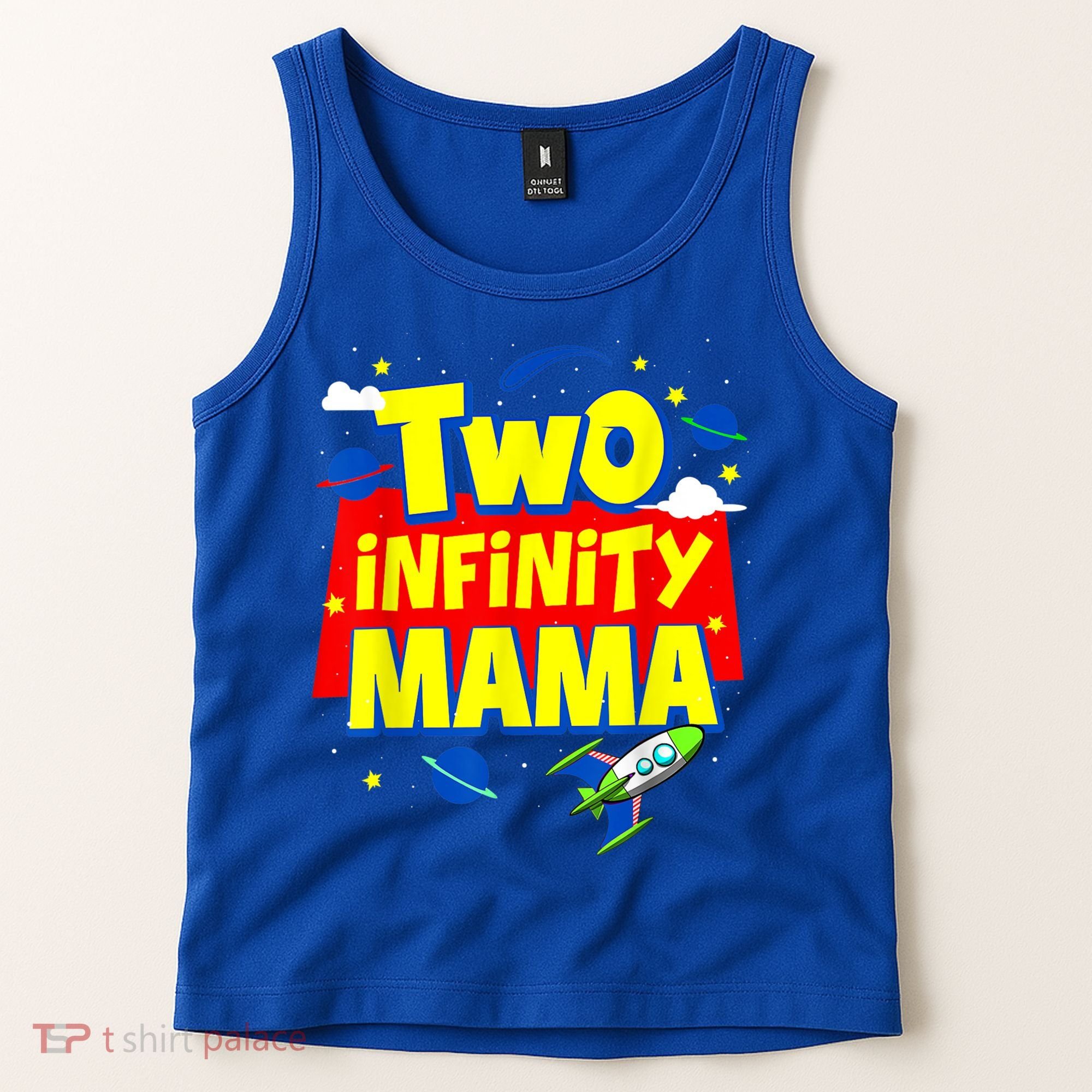 Mama Two Infinity And Beyond Birthday Decorations 2nd Bday Tank Top