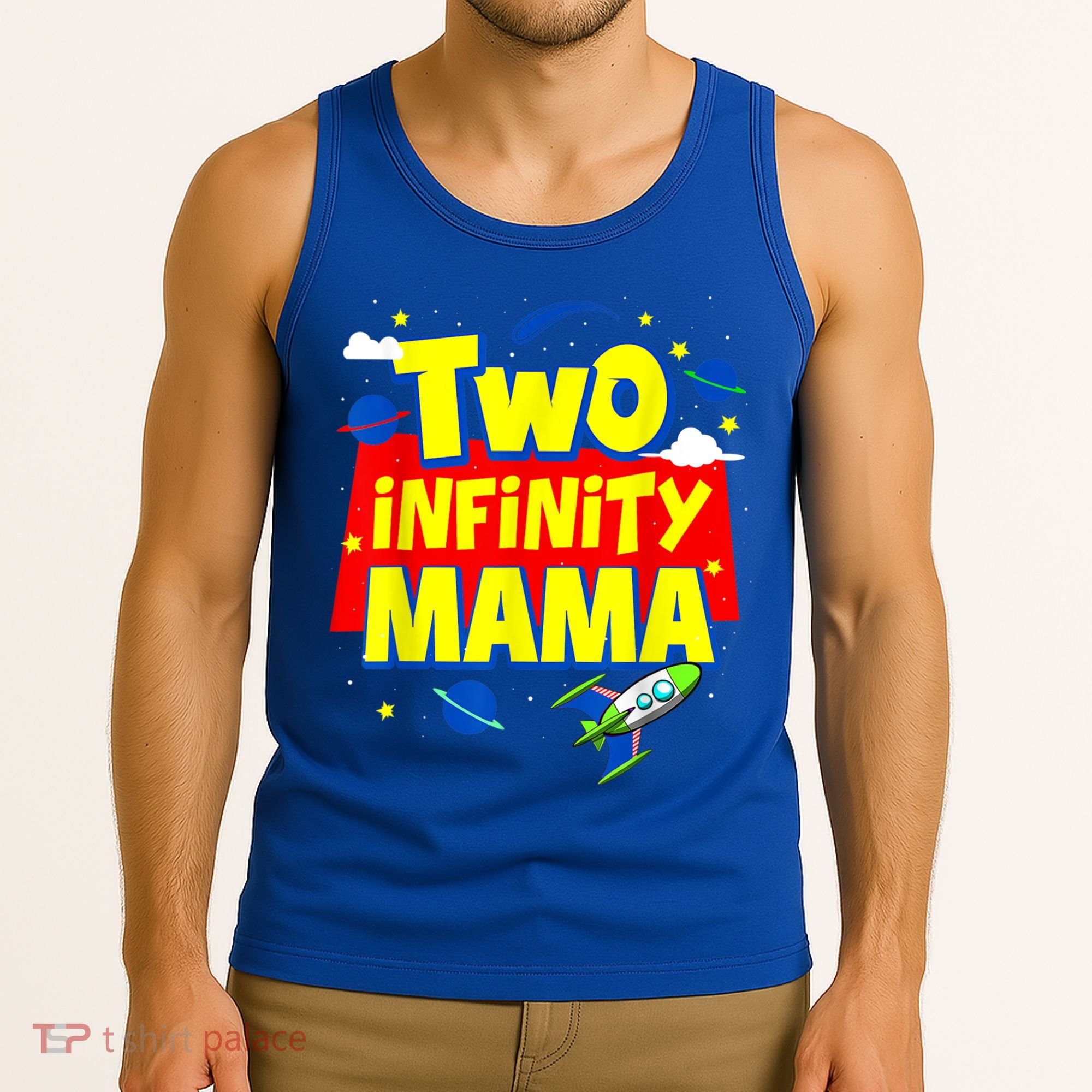 Mama Two Infinity And Beyond Birthday Decorations 2nd Bday Tank Top
