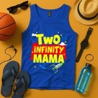 Mama Two Infinity And Beyond Birthday Decorations 2nd Bday Tank Top thumb 4