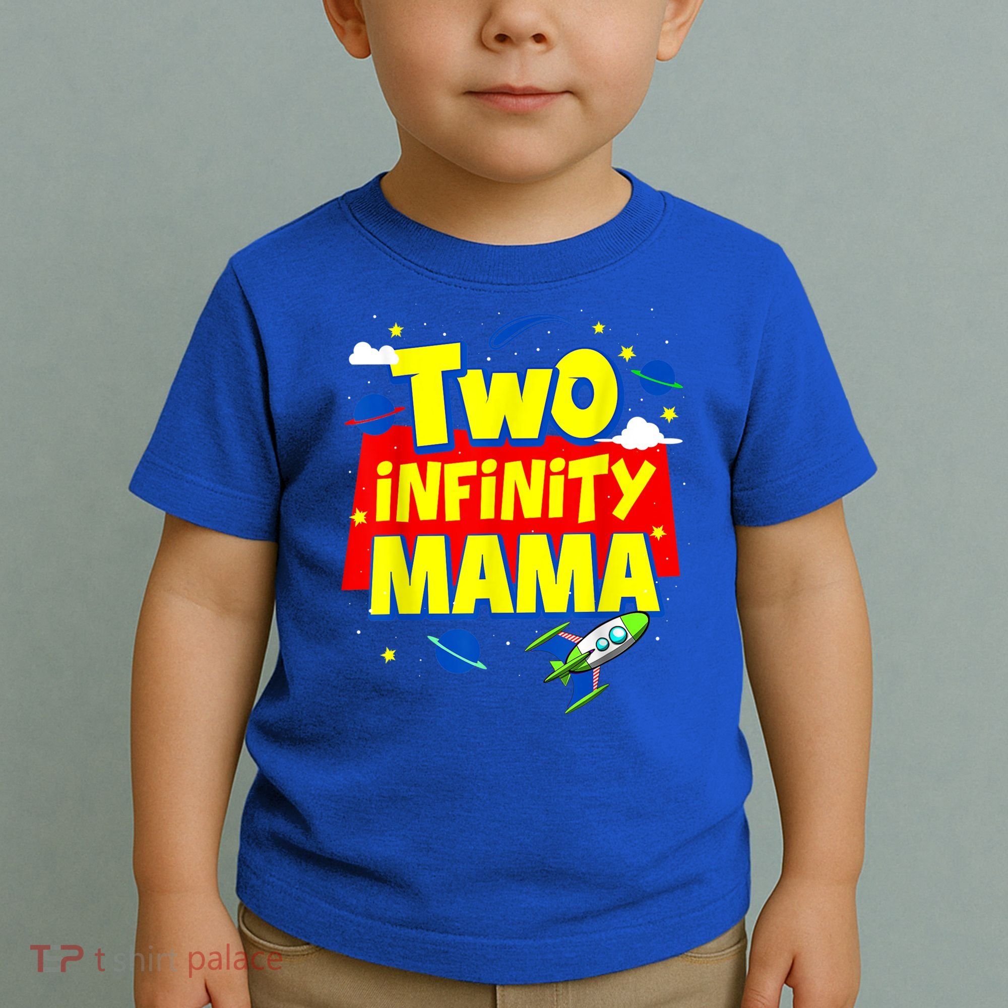 Mama Two Infinity And Beyond Birthday Decorations 2nd Bday Toddler T-Shirt