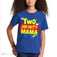 Mama Two Infinity And Beyond Birthday Decorations 2nd Bday Kids T-Shirt thumb 2