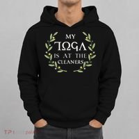 MY TOGA IS AT THE CLEANERS Funny Greek Toga Party Costume Hoodie thumb 0
