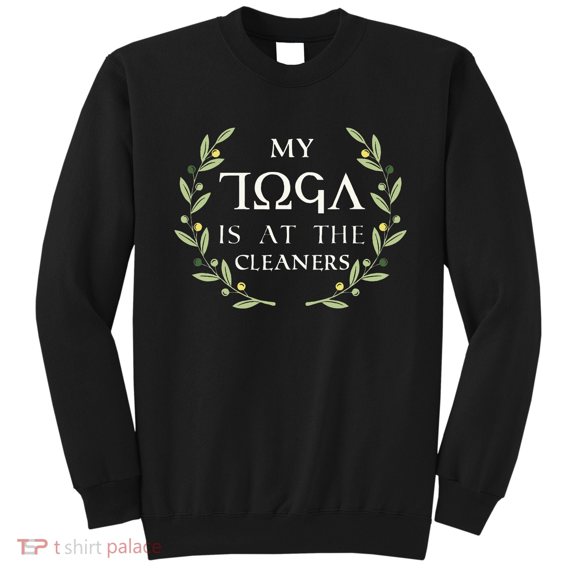 MY TOGA IS AT THE CLEANERS Funny Greek Toga Party Costume Sweatshirt