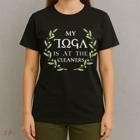 MY TOGA IS AT THE CLEANERS Funny Greek Toga Party Costume T-Shirt thumb 4