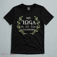 MY TOGA IS AT THE CLEANERS Funny Greek Toga Party Costume T-Shirt thumb 5