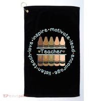 Multiethnic Teacher Inspire Motivate Lead Golf Towel thumb 0
