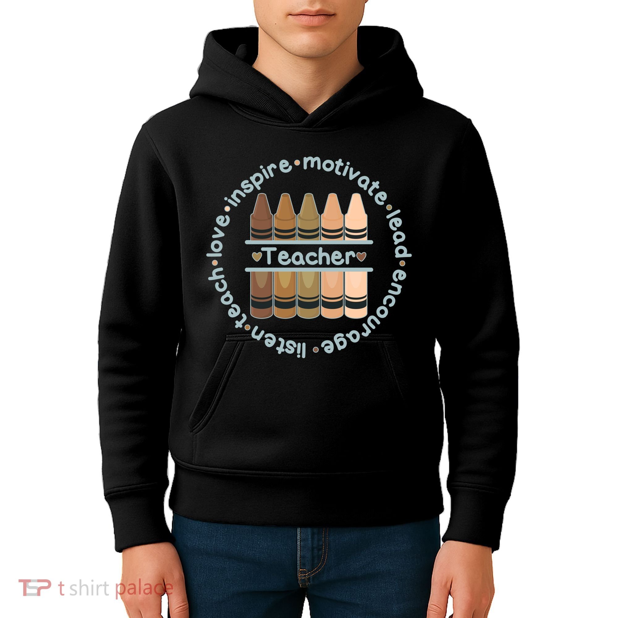 Multiethnic Teacher Inspire Motivate Lead Kids Hoodie