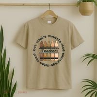 Multiethnic Teacher Inspire Motivate Lead T-Shirt thumb 2