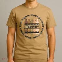 Multiethnic Teacher Inspire Motivate Lead T-Shirt thumb 3