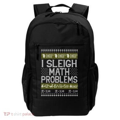 Math Teacher I Sleigh Math Problems Christmas Ugly Sweater Gift Backpack