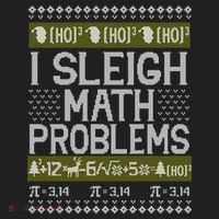Math Teacher I Sleigh Math Problems Christmas Ugly Sweater Gift Golf Towel thumb 3