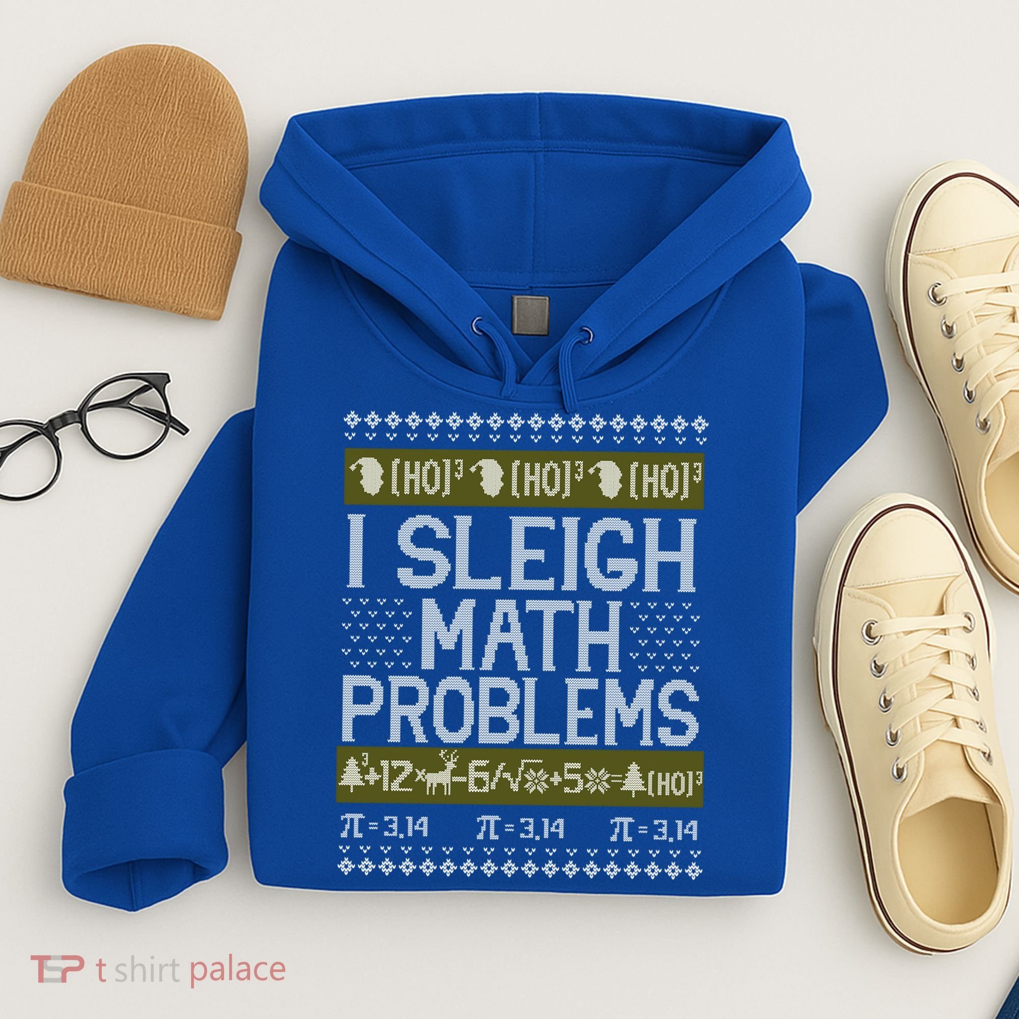 Math Teacher I Sleigh Math Problems Christmas Ugly Sweater Gift Hoodie