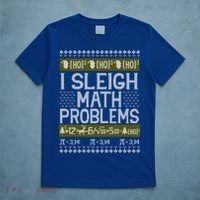Math Teacher I Sleigh Math Problems Christmas Ugly Sweater Gift T-Shirt thumb 5