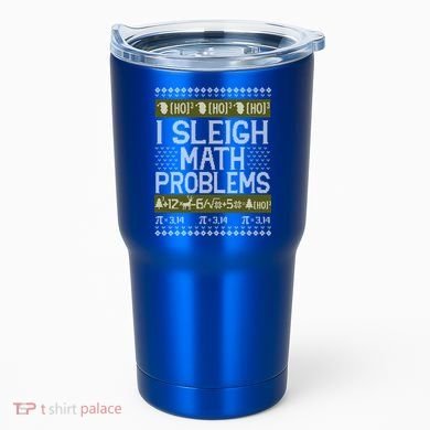 Math Teacher I Sleigh Math Problems Christmas Ugly Sweater Gift Tumbler