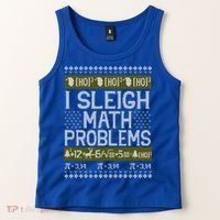 Math Teacher I Sleigh Math Problems Christmas Ugly Sweater Gift Tank Top thumb 2