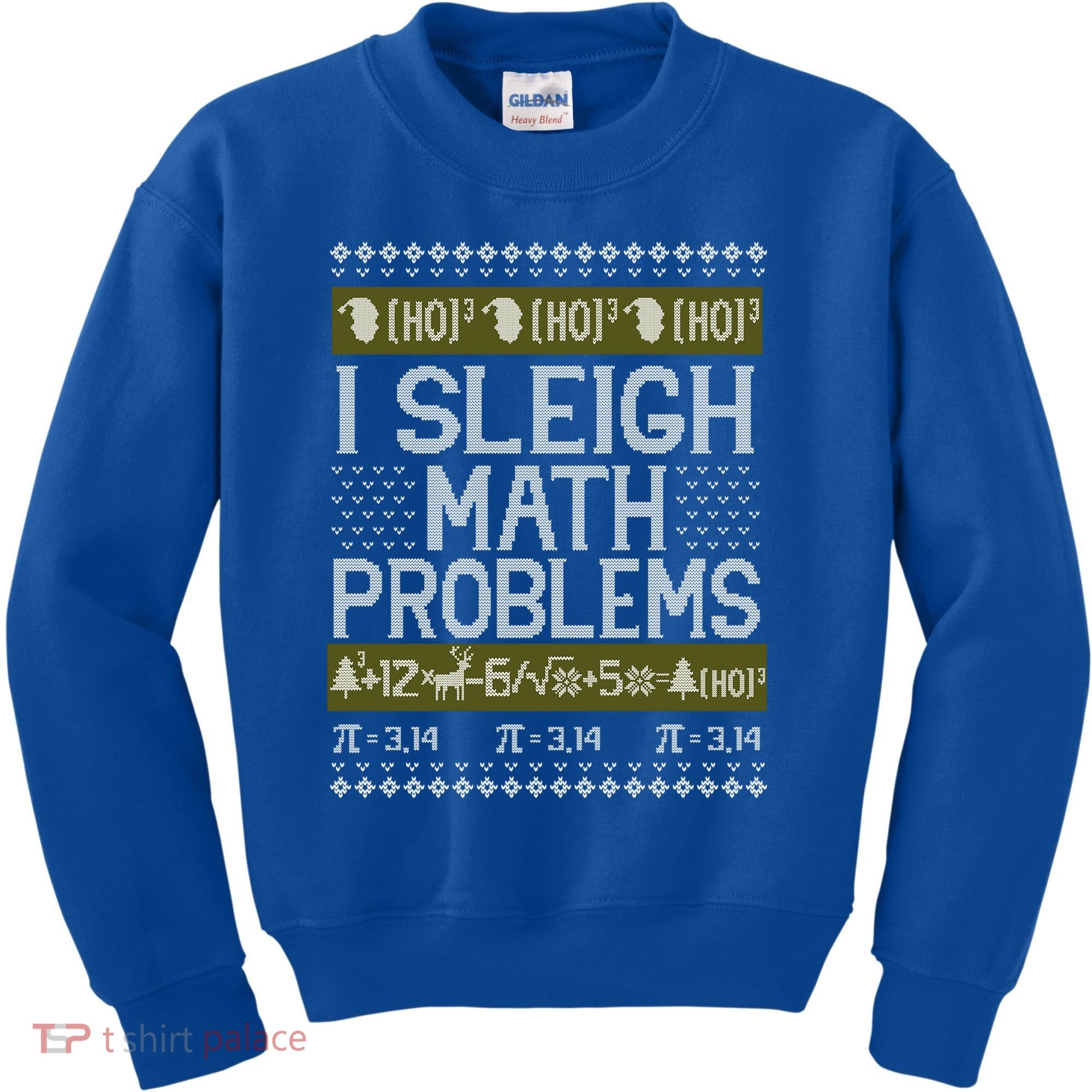 Math Teacher I Sleigh Math Problems Christmas Ugly Sweater Gift Kids Sweatshirt