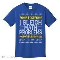 Math Teacher I Sleigh Math Problems Christmas Ugly Sweater Gift Kids T-Shirt thumb 0