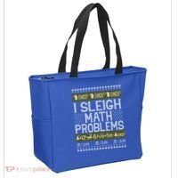 Math Teacher I Sleigh Math Problems Christmas Ugly Sweater Gift Tote Bag thumb 2