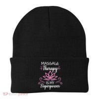 Massage Therapy Is My Superpower Massage Therapist Gift Beanie thumb 0