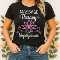 Massage Therapy Is My Superpower Massage Therapist Gift Women's T-Shirt thumb 2