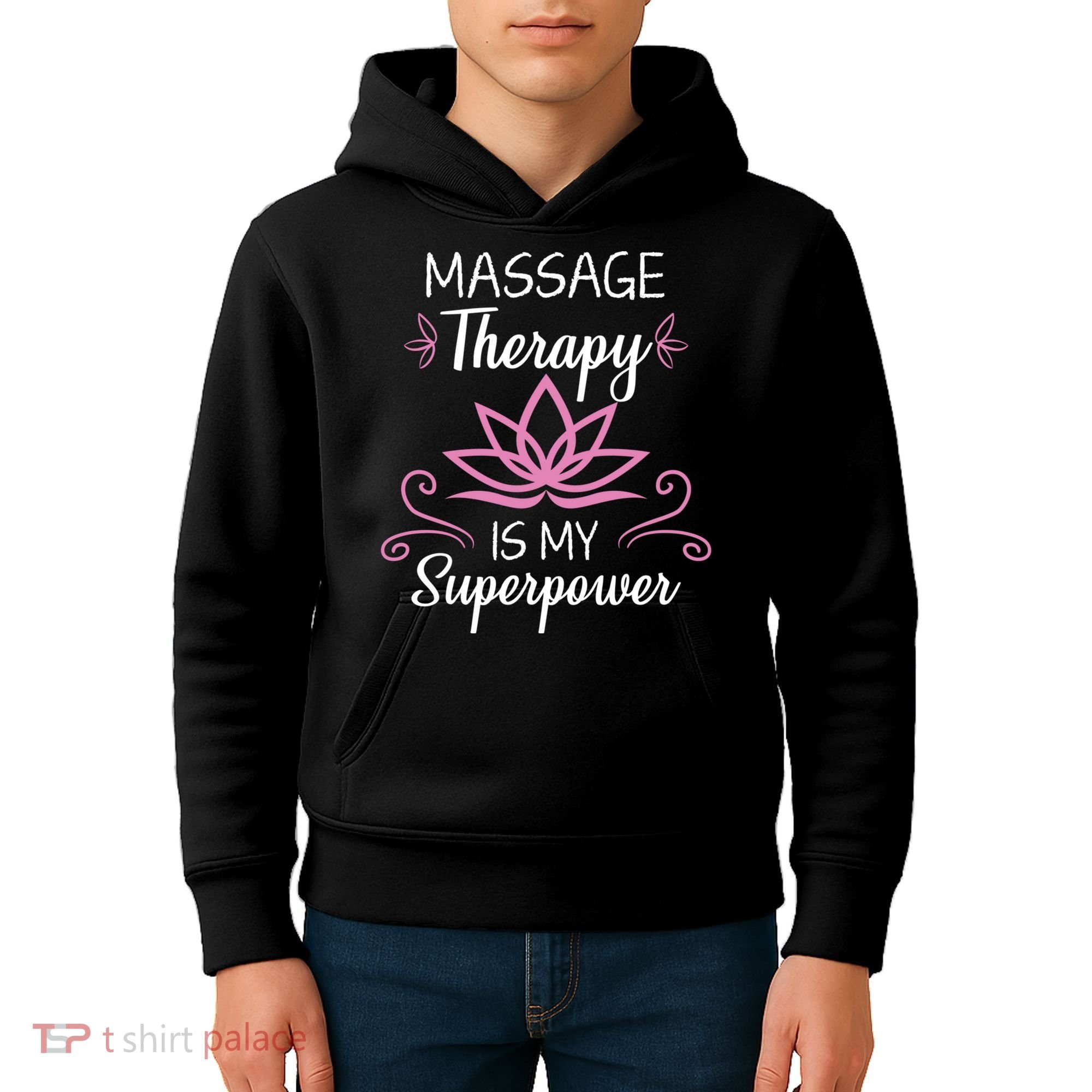 Massage Therapy Is My Superpower Massage Therapist Gift Kids Hoodie
