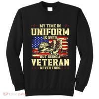 My Time In Uniform Is Over But Being A Veteran Never Ends Sweatshirt thumb 0