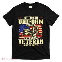 My Time In Uniform Is Over But Being A Veteran Never Ends T-Shirt thumb 0