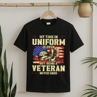 My Time In Uniform Is Over But Being A Veteran Never Ends T-Shirt thumb 2