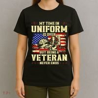 My Time In Uniform Is Over But Being A Veteran Never Ends T-Shirt thumb 4