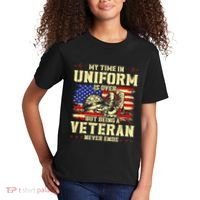My Time In Uniform Is Over But Being A Veteran Never Ends Kids T-Shirt thumb 2