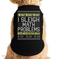 Math Teacher I Sleigh Math Problems Christmas Ugly Sweater Gift Doggie Tank thumb 0