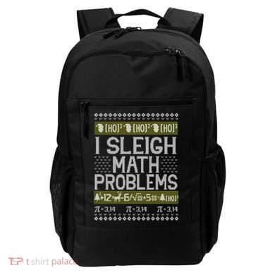 Math Teacher I Sleigh Math Problems Christmas Ugly Sweater Gift Backpack