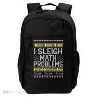 Math Teacher I Sleigh Math Problems Christmas Ugly Sweater Gift Backpack thumb 0