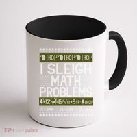 Math Teacher I Sleigh Math Problems Christmas Ugly Sweater Gift Coffee Mug thumb 1