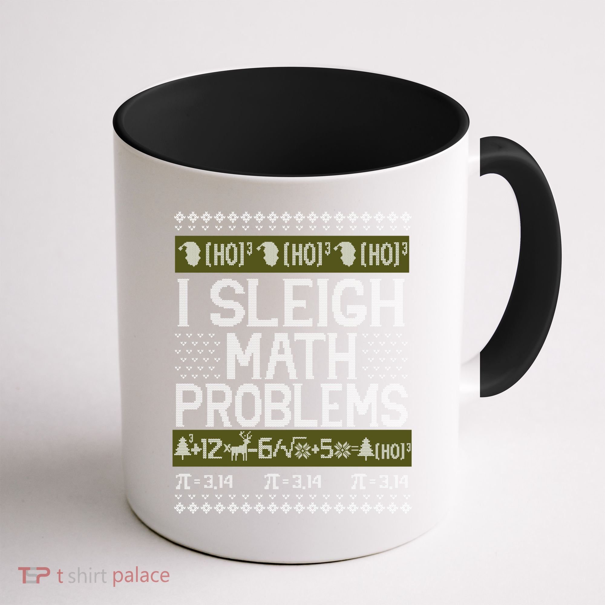 Math Teacher I Sleigh Math Problems Christmas Ugly Sweater Gift Coffee Mug