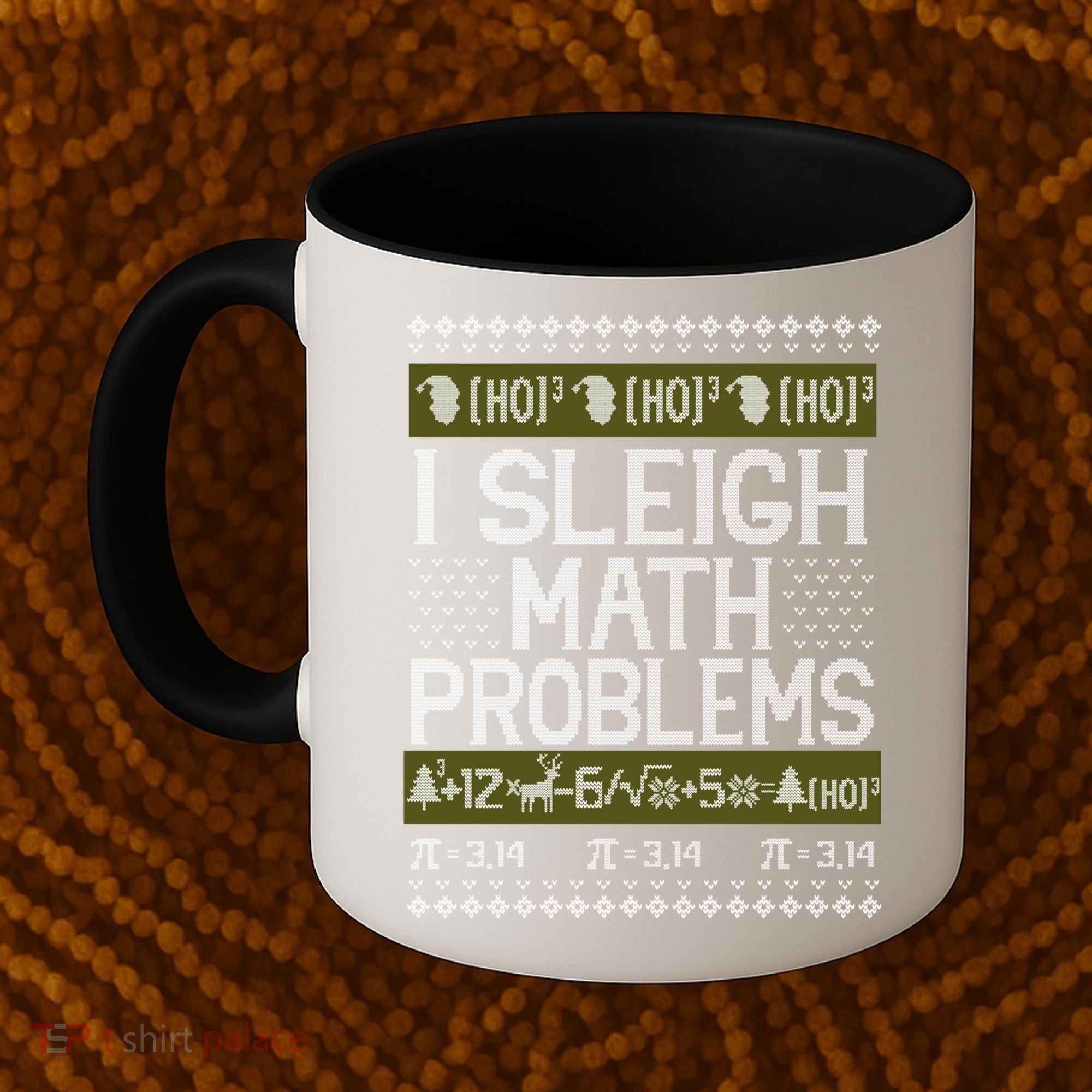 Math Teacher I Sleigh Math Problems Christmas Ugly Sweater Gift Coffee Mug
