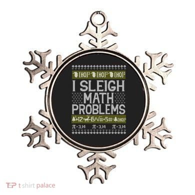 Math Teacher I Sleigh Math Problems Christmas Ugly Sweater Gift Ornament